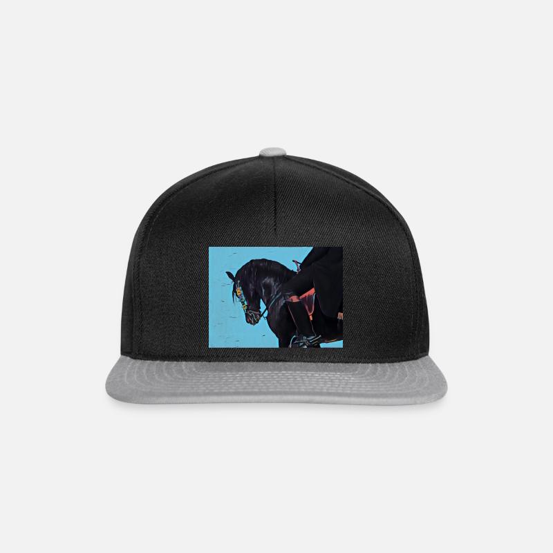 Menorca Pferd - Snapback Cap - Schwarz/Grau