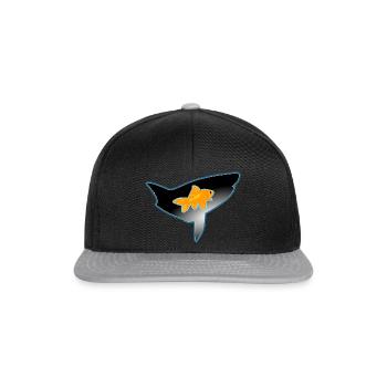 Goldfisch und Hai - Snapback Cap - Schwarz/Grau - Vorne