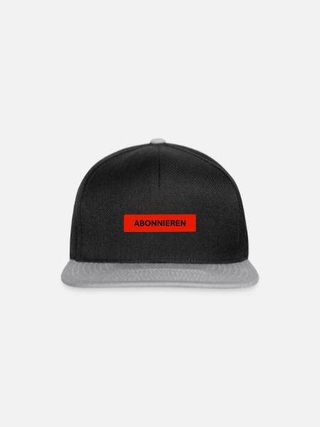 Abonnieren - Snapback Cap - Schwarz/Grau