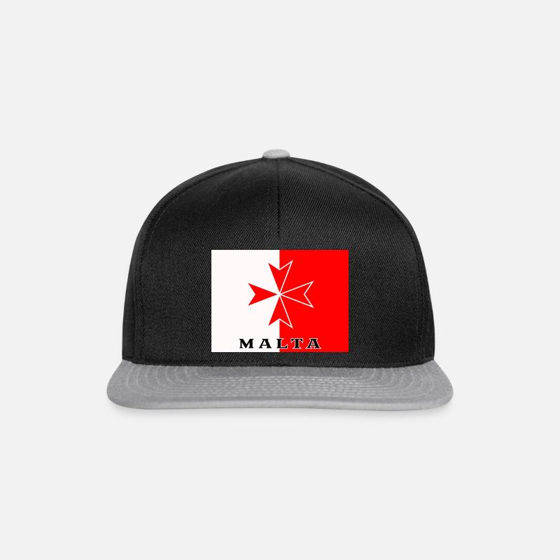 Flag Malta - Snapback Cap - black/grey