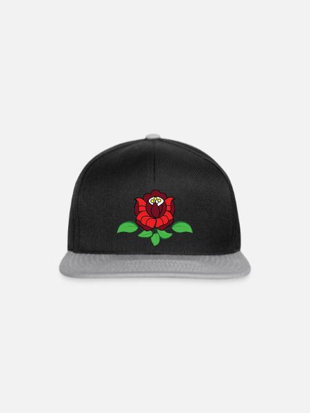 Ungarische Rose - Snapback Cap - Schwarz/Grau
