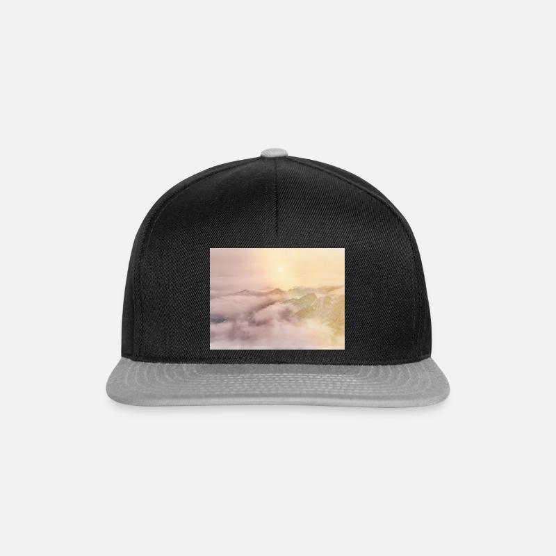 Goldene Stunde am Himmel - Snapback Cap - Schwarz/Grau