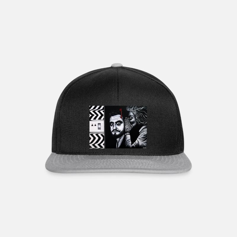 Autoportrait - Casquette snapback - noir/gris