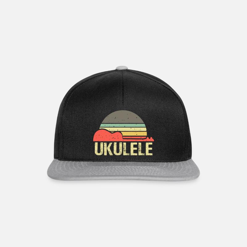 Ukulele - Snapback Cap - Schwarz/Grau
