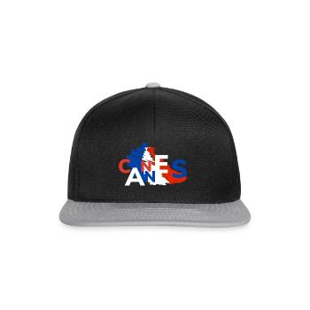 Cannes Souvenir Cadeau Cannes - Casquette snapback - noir/gris - Devant