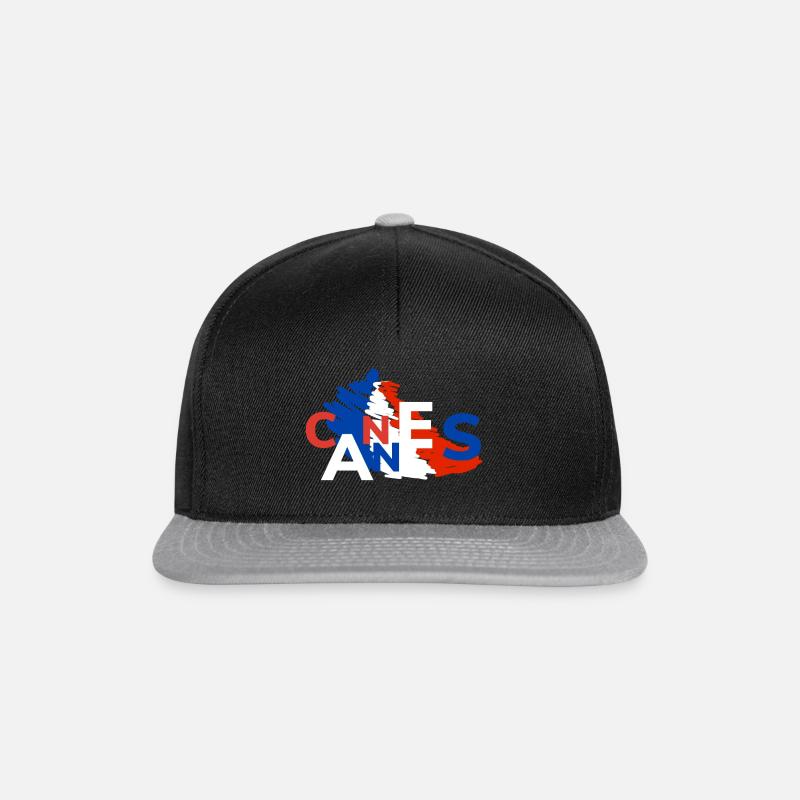 Cannes Souvenir Geschenk Cannes - Snapback Cap - Schwarz/Grau