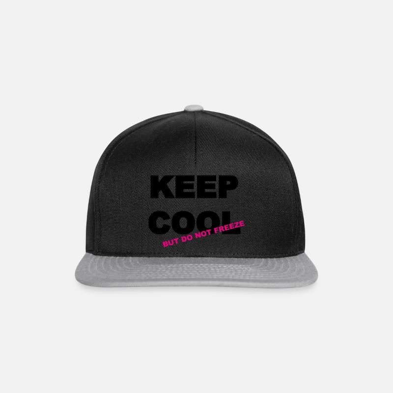 Keep cool.. but do not freeze - Snapback Cap - black/grey