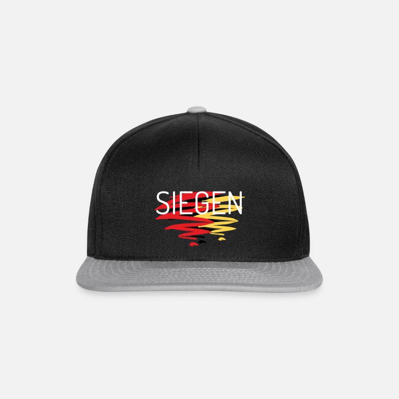 Siegen in Siegen (Siegen Deutschland Souvenir) - Snapback Cap - Schwarz/Grau