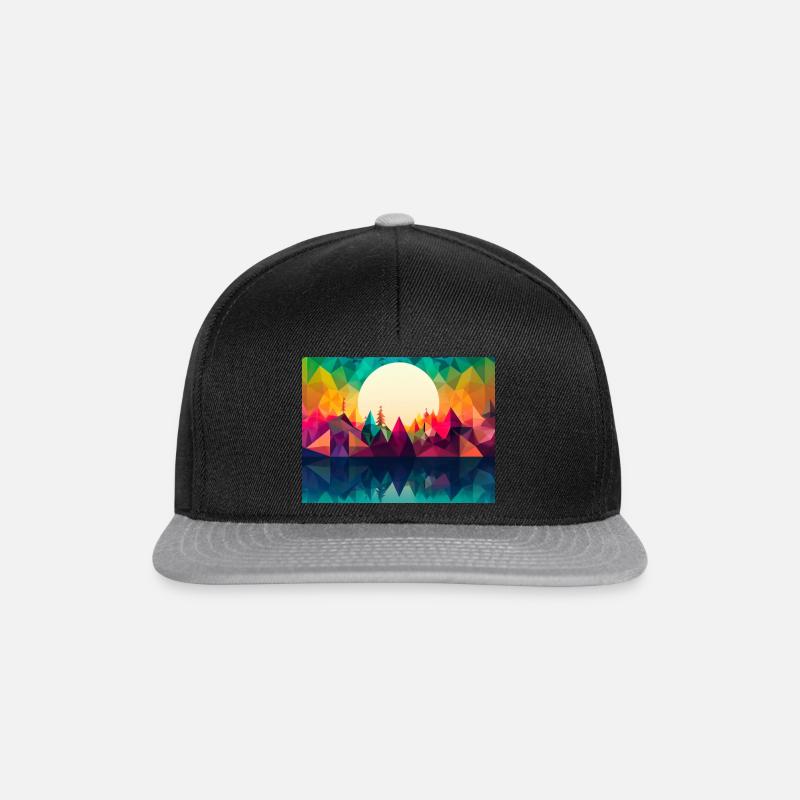 Abstract Wilderness - Snapback Cap - Schwarz/Grau