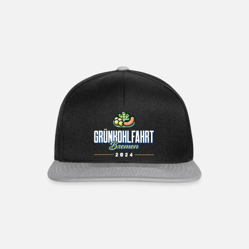 Grünkohlfahrt Bremen 2024 - Snapback Cap - Schwarz/Grau