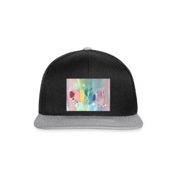 Chakras Love Abstract Art - Snapback Cap - black/grey - Front