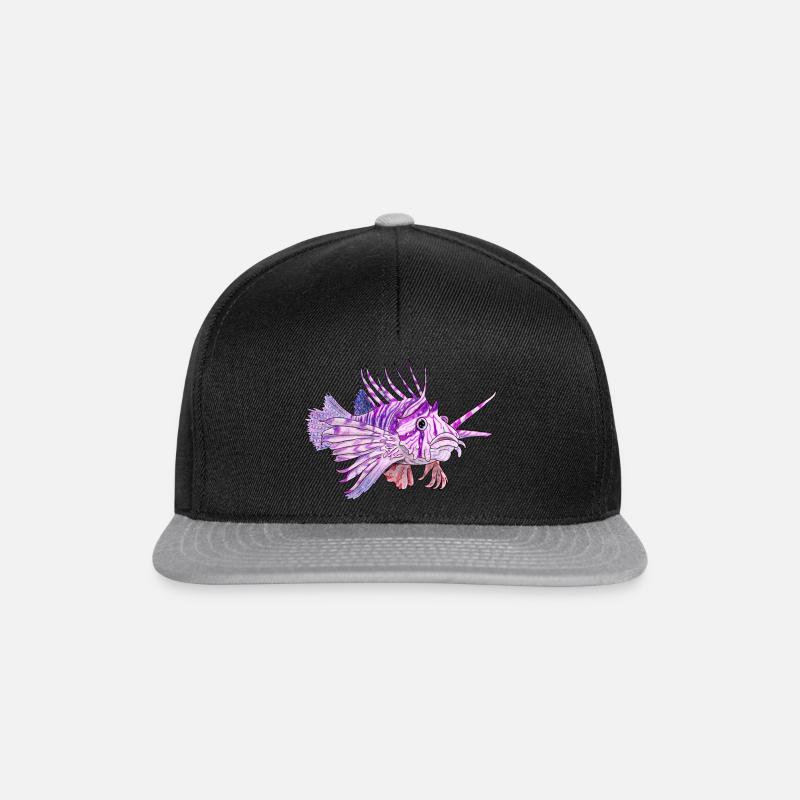 Poisson scorpion - Casquette snapback - noir/gris