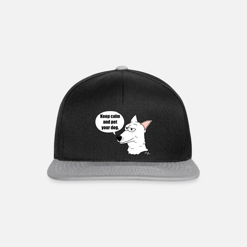 Weisser Schweizer Schäferhund - Snapback Cap - Schwarz/Grau
