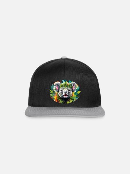 Psychodelic Koala - Snapback Cap - Schwarz/Grau