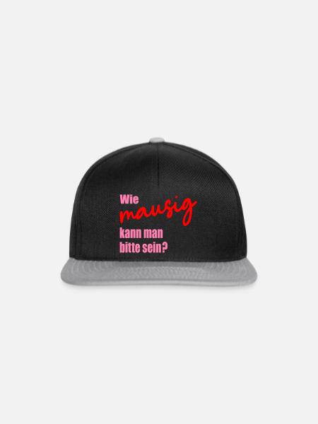 Beste Freundin Maus - Snapback Cap - Schwarz/Grau
