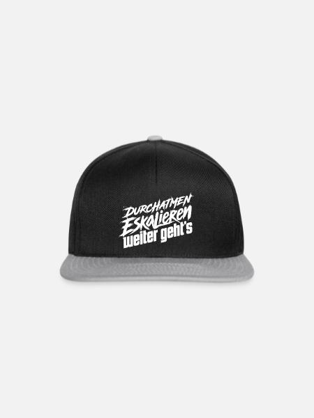 Nerven Behalten - Snapback Cap - Schwarz/Grau
