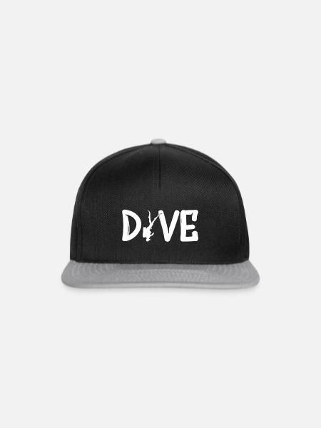 tauchen - Snapback Cap - Schwarz/Grau