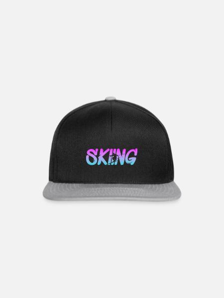 Skiing - Snapback Cap - Schwarz/Grau