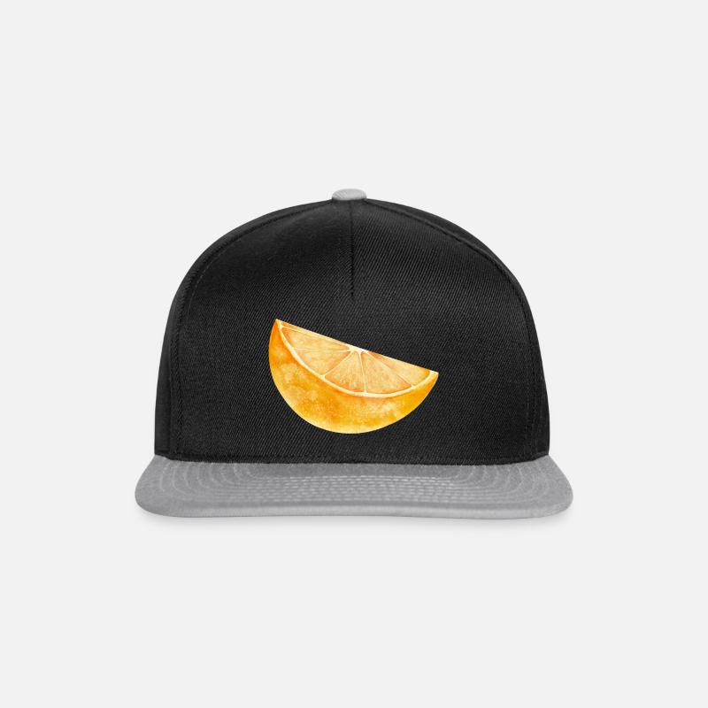 Orange Orangen - Snapback Cap - Schwarz/Grau