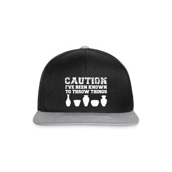 Ceramics Pottery Gift for Ceramics Artist - Snapback Cap - black/grey - Front