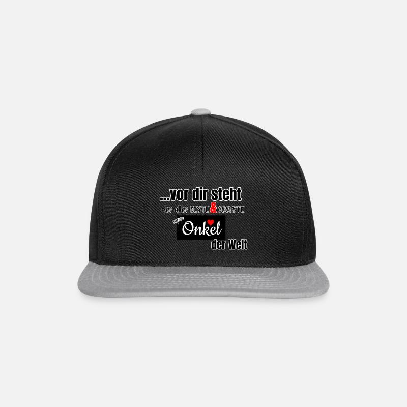 Bester Super Onkel der Welt - Snapback Cap - Schwarz/Grau