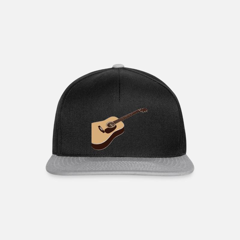 Gitarre - Snapback Cap - Schwarz/Grau
