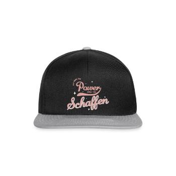 Mädchenpower - Snapback Cap - Schwarz/Grau - Vorne