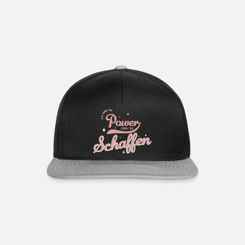 Mädchenpower - Snapback Cap - Schwarz/Grau