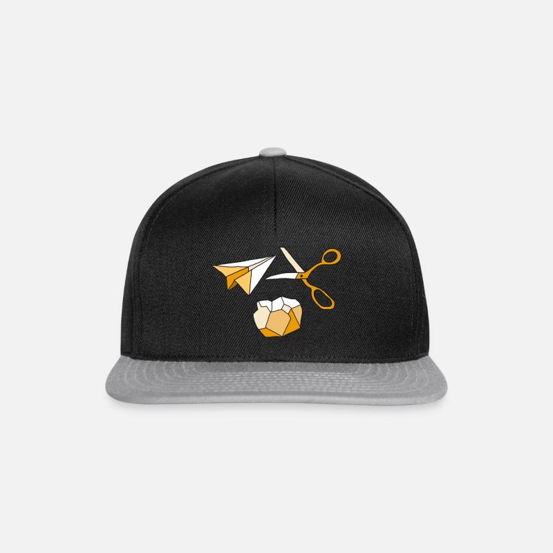 Stein Schere Papier - Snapback Cap - Schwarz/Grau