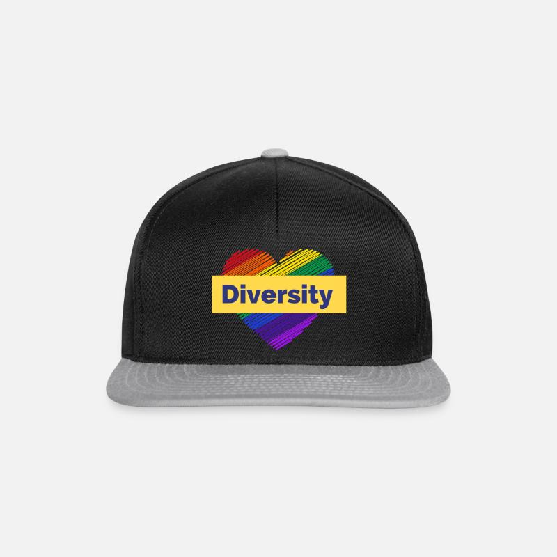 Embrasser la diversité - Casquette snapback - noir/gris