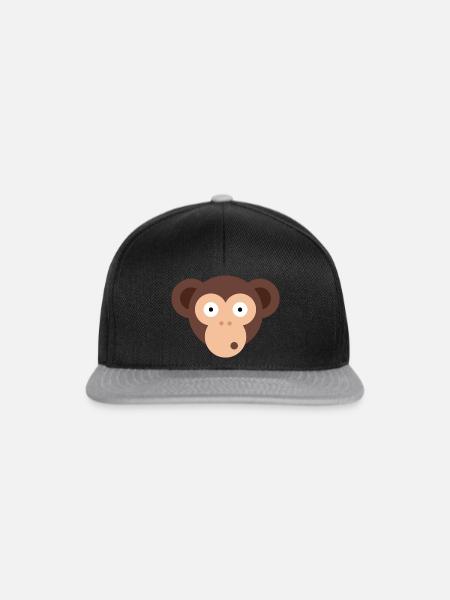 Affe Ape - Snapback Cap - Schwarz/Grau
