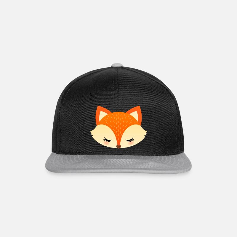 Fuchs Schlaufuchs Schule Kindergarten Einschulung - Snapback Cap - Schwarz/Grau