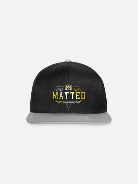 Matteo - Snapback Cap - Schwarz/Grau