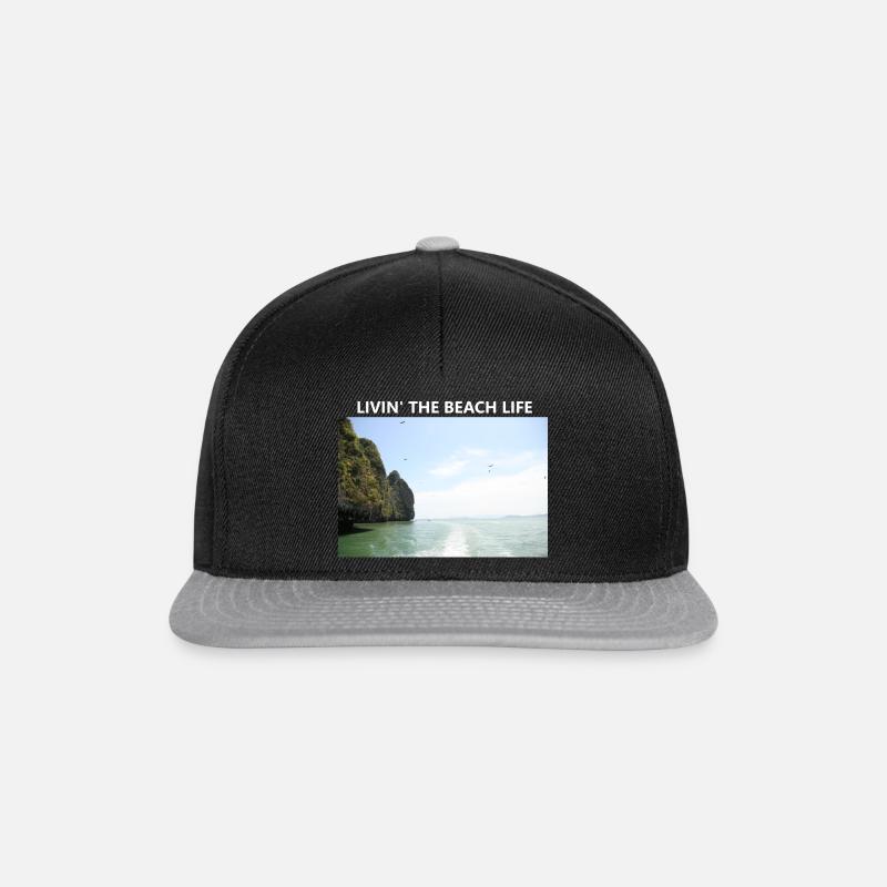 Beach life - Snapback Cap - Schwarz/Grau