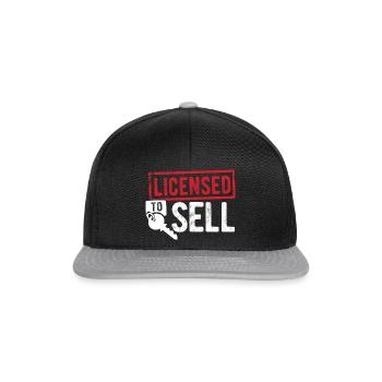 Immobilien-Händler Für Immobilien-Makler - Snapback Cap - Schwarz/Grau - Vorne