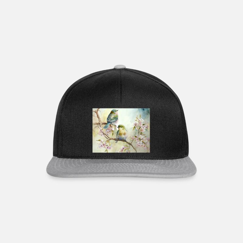 Frühling - Snapback Cap - Schwarz/Grau