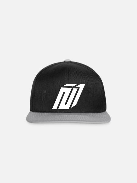 Abstract N Buchstabe - Snapback Cap - Schwarz/Grau