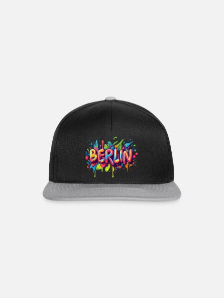 Berlin Graffiti - Snapback Cap - Schwarz/Grau