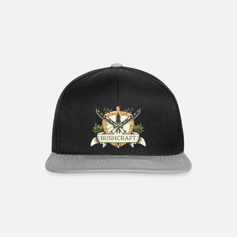 Bushcraft - Casquette snapback - noir/gris