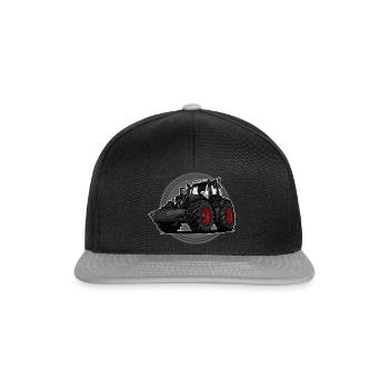 Tracteur // Illustration - Casquette snapback - noir/gris - Devant