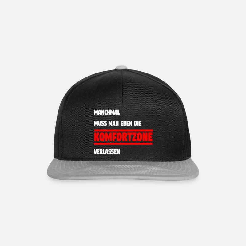 Komfortzone - Snapback Cap - Schwarz/Grau
