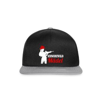 Schwarzwaldmädel Bollenhut Schwarzwald - Snapback Cap - Schwarz/Grau - Vorne