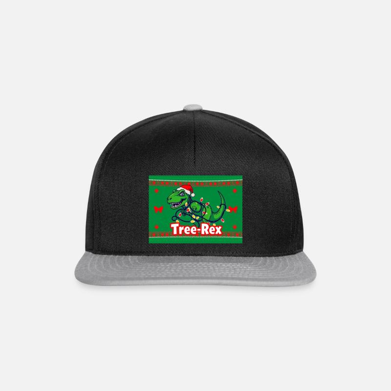 Tree Rex for ugly christmas sweater - Snapback Cap - black/grey