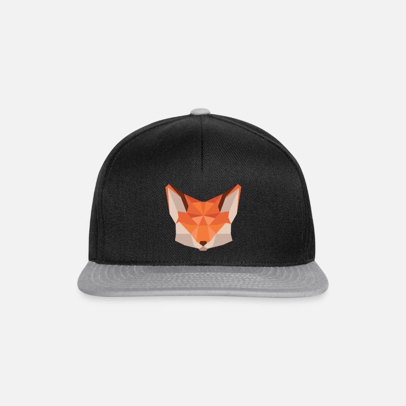 Fuchs Origami - Snapback Cap - Schwarz/Grau