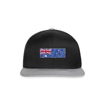 Flagge Australien - Snapback Cap - Schwarz/Grau - Vorne