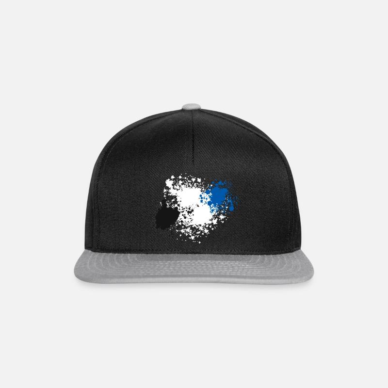 Black-White-Blue - Snapback Cap - black/grey