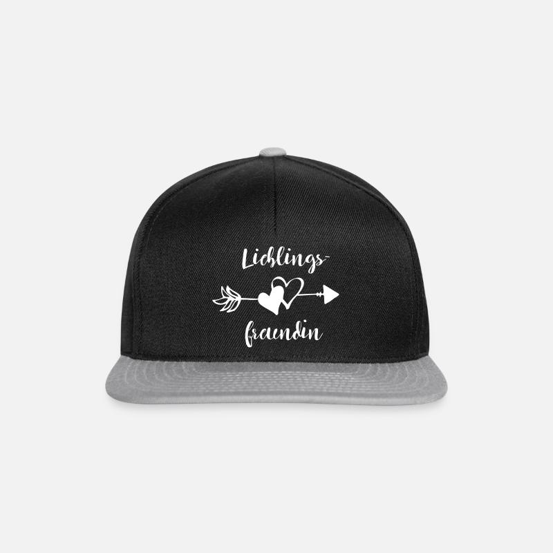Lieblingsfreundin beste Freundin Spruch Geschenk - Snapback Cap - Schwarz/Grau