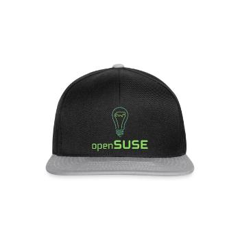 openSUSE Fokus - Snapback Cap - Schwarz/Grau - Vorne