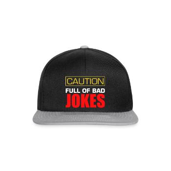 Prudence pleine de mauvaises blagues Fête des pères Sarkasti - Casquette snapback - noir/gris - Devant