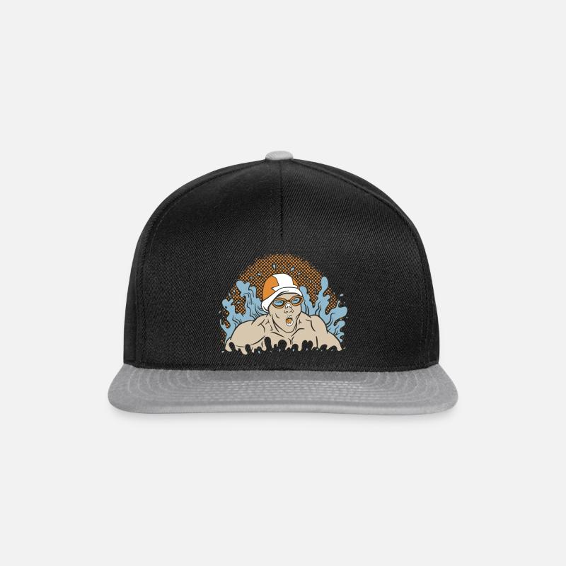 popart swimmer - Snapback Cap - Schwarz/Grau